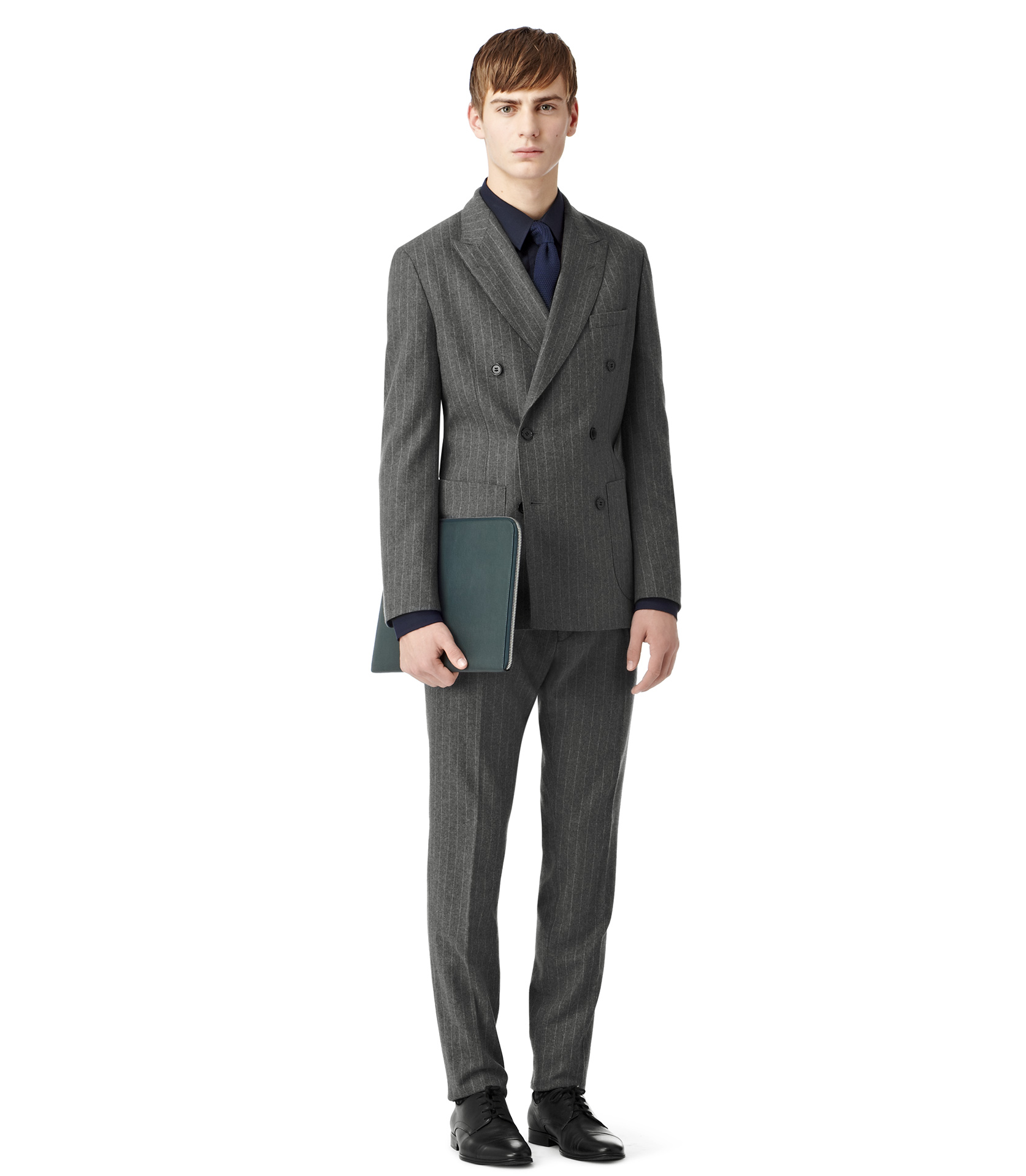 Reiss Double Breasted Pinstripe Suit In Gray For Men Grey Lyst 4958