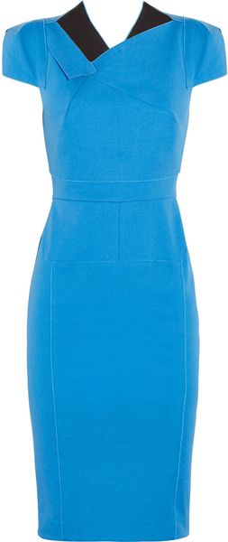 Roland Mouret Jesse Paneled Stretch Cotton Dress - Lyst