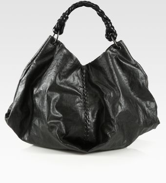 Bottega Veneta Coated Linen Shoulder Bag - Lyst