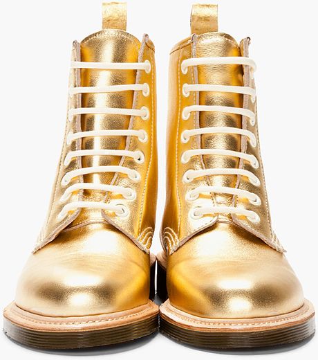 dr martens pale gold glitter