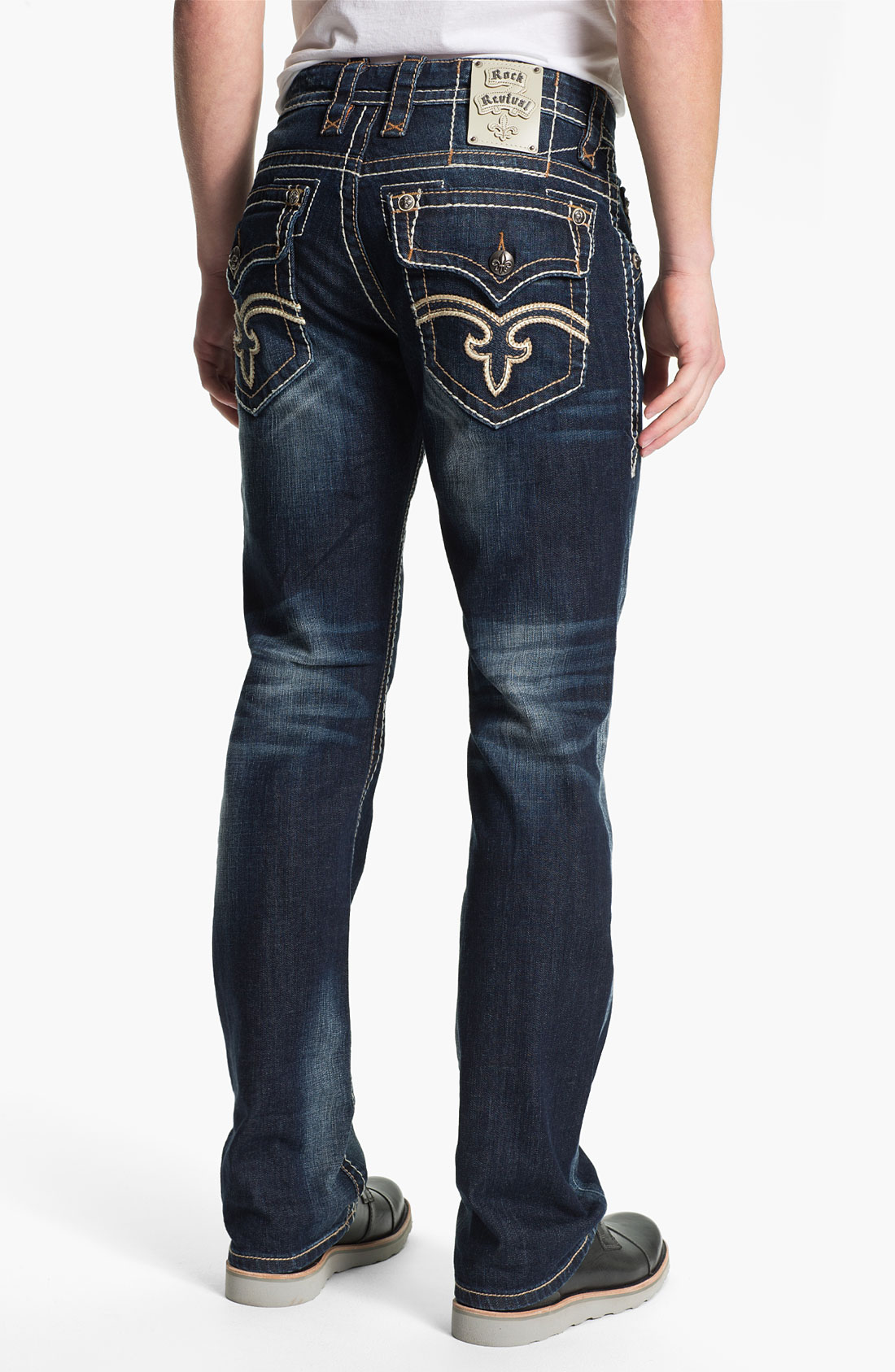 Rock Revival Tucker Straight Leg Jeans in Blue for Men (medium blue) | Lyst