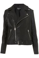 Topshop Oversized Belted Biker Jacket