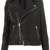 Topshop Oversized Belted Biker Jacket in Black - Lyst