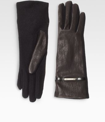 Burberry Jenny Leather Gloves - Lyst
