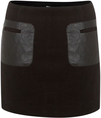 Cutie Faux Leather Pocket Skirt - Lyst
