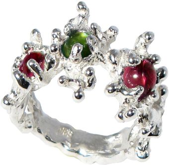Arosha Luigi Taglia Between The Seaweeds Tourmaline Ring in Sterling S - Lyst
