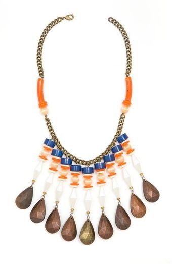 Byrufina Chandelier Necklace Orange and Brown - Lyst