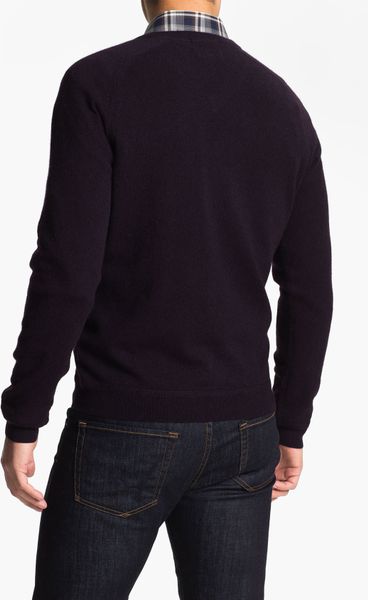 John W. NordstromÂ® Cashmere Vneck Sweater in Purple for Men (plum ...