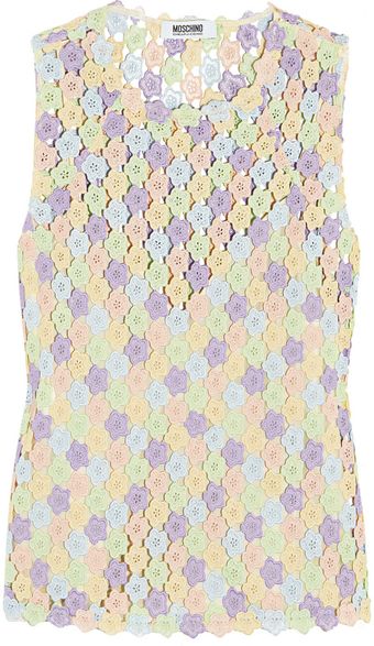 Moschino Cheap & Chic Floral Macramé Top - Lyst