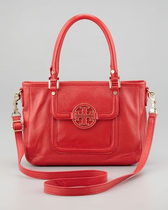 Tory Burch Amanda Crinkled Mini Satchel Bag Lobster - Lyst