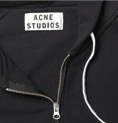 acne reverse logo hoodie