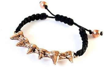 Ines Susaeta 6 Spike Fluor Rope Bracelet Black - Lyst