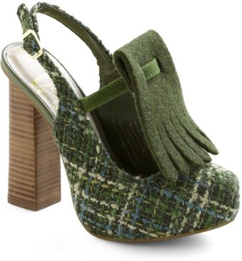 ModCloth Lily Plaid Heel - Lyst