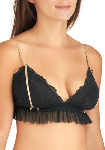 ModCloth The Charm That Counts Bralette in Noir - Lyst