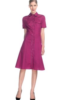 Patricia Viera Leather Edge Dress - Lyst
