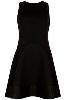 Ted Baker Ted Baker Jimena Contrast Side Dress Black - Lyst