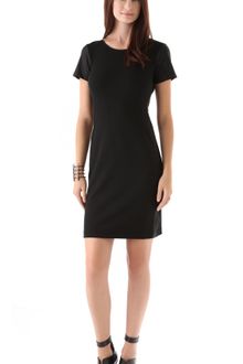 Theory Leilana Dress with Leather - Lyst