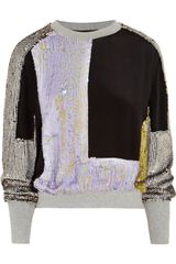  Sequined Silk Top