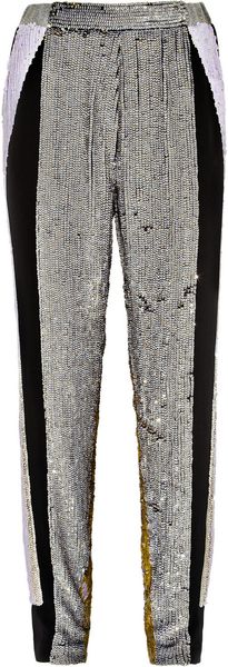 3.1 Phillip Lim Sequined Silk Track Pants - Lyst