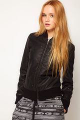 ASOS Collection Asos Leather Look Studded Bomber Jacket