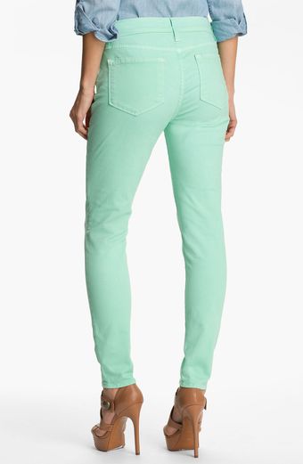 Blue Essence Skinny Twill Ankle Jeans - Lyst