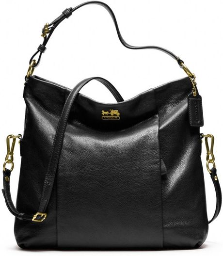 Coach Madison Leather Isabelle 2 in Black (brassblack) | Lyst