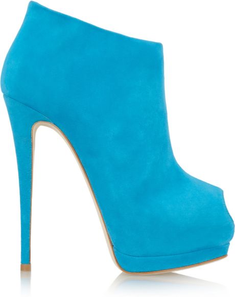 blue platform ankle boots