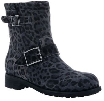 Jimmy Choo Leopard Print Biker Boot - Lyst
