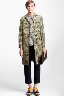 Marni Edition Long Leaf Print Coat - Lyst