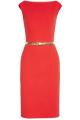 Michael Kors Belted Stretch crepe Dress