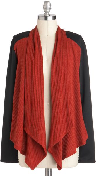 ModCloth Thanks A Vermillion Cardigan - Lyst