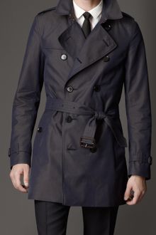Burberry Midlength Cotton Gabardine Trench Coat - Lyst