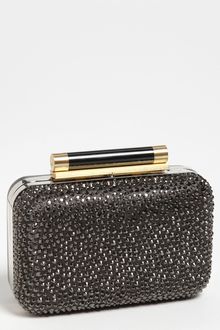Diane Von Furstenberg Tonda Small Crystal Leather Clutch - Lyst