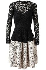 Dolce & Gabbana Bicolor Macramé Lace Dress with Slip