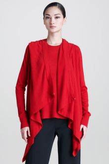 Donna Karan New York Cashmere Hooded Cardigan - Lyst
