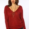 Free People The Bumblebee Stripe Pullover in Red Combo in Red - Lyst
