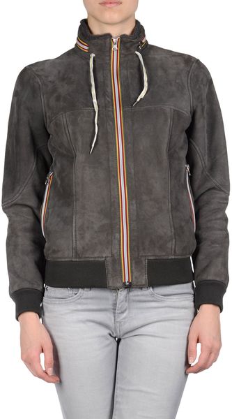 Gold Bunny Leather  Jacket - Lyst