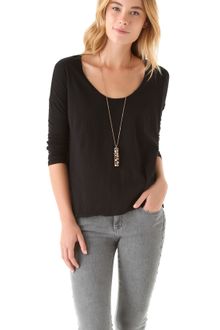 James Perse Boxy Long Sleeve Tee - Lyst