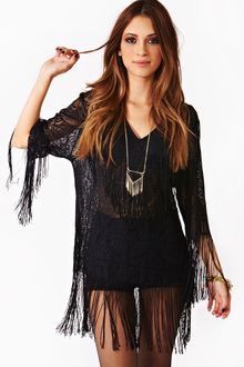 Nasty Gal Fringe Element Mini Dress - Lyst