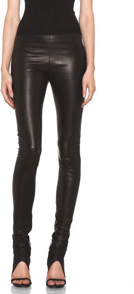 Neil Barrett Leather Legging in Black - Lyst