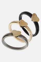 Topshop Trellis Assorted Rings Set Of Three