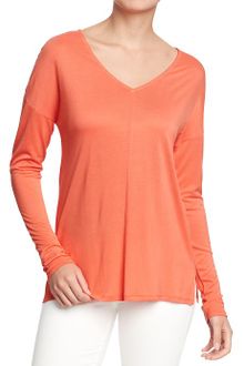 Old Navy Drop Shoulder V-Neck Top - Lyst