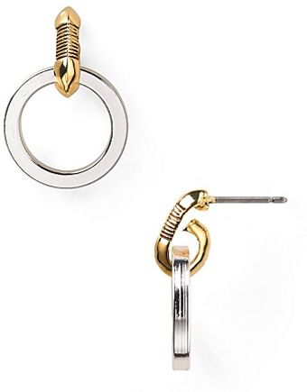 Ralph Lauren  Two Tone Door Knocker Earrings - Lyst