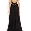 Roberto Cavalli Cutout Silkchiffon Gown in Black - Lyst