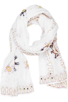 Antik Batik Hippy Sequinembroidered Cotton Scarf - Lyst