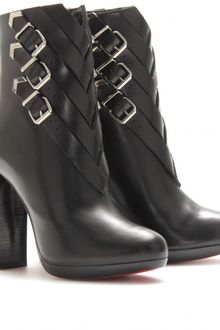 Christian Louboutin Troop 120 Leather Boots with Buckle Detail - Lyst