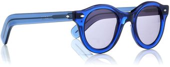 Cutler & Gross Blue Small Round Wayfarers - Lyst