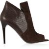 Diane Von Furstenberg Ali Suede and Texturedleather Ankle Boots in Brown - Lyst