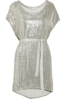 Diane Von Furstenberg Sol Sequined Silkchiffon Dress - Lyst
