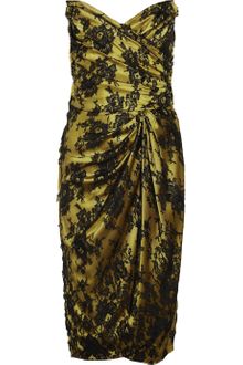 Dolce & Gabbana Lace and Satin Bustier Dress - Lyst